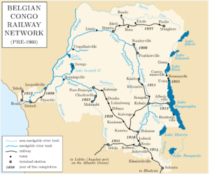 Belgian Congo Railway Network (pre-1960)
